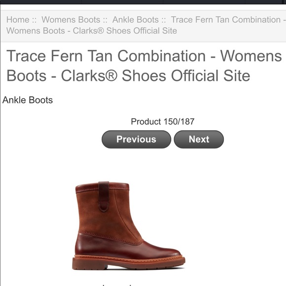 clarks trace fern boots